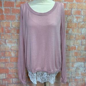 Torrid Lace Lined Split Back Sweater‎